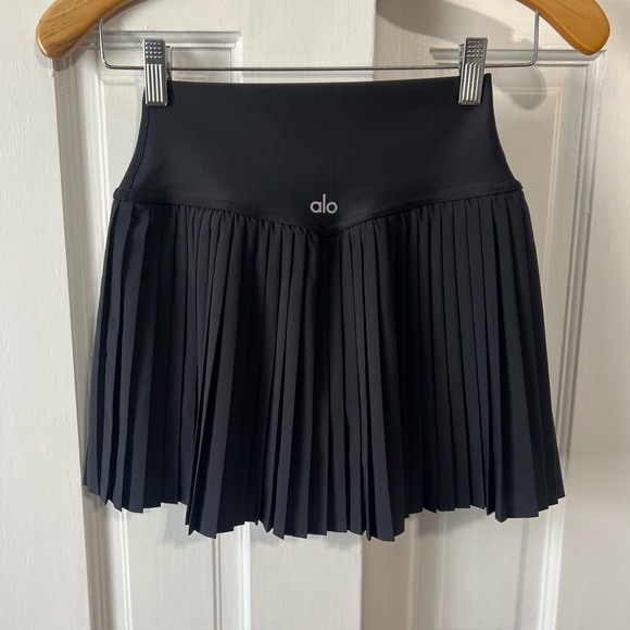 🆕Alo🎱 Grand Slam Tennis Skirt Core: Black Sz XS - Picture 9 of 11